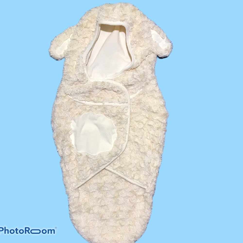 Furry Bear Infant Swaddling Blanket Pouch Baby